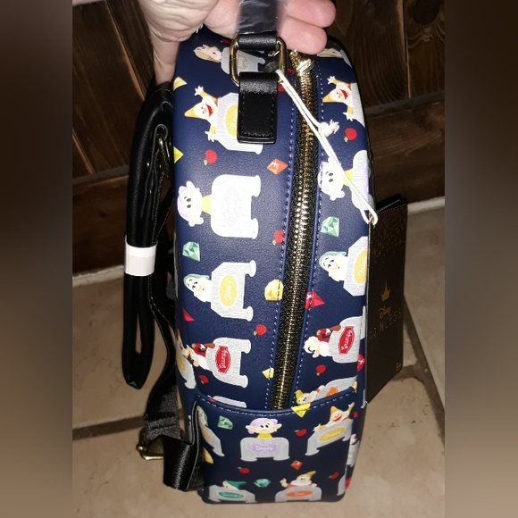 Loungefly Disney Snow White & the Seven Dwarves Beds Allover Print Mini Backpack - Picture 4 of 11